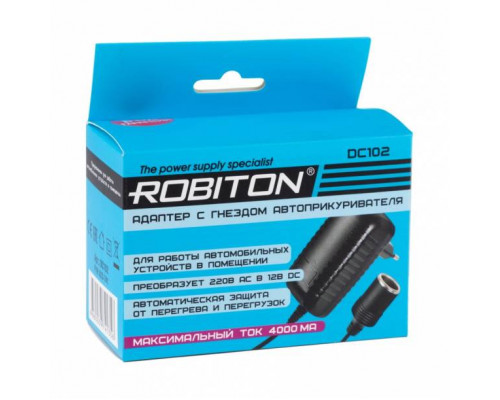 Сетевой адаптер с гнездом автоприкуривателяROBITON DC102