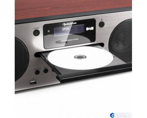 Микросистема Auna Harvard DAB / DAB + FM-тюнер CD-плеер USB Walnuss