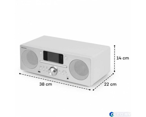Микросистема Auna Harvard DAB / DAB + FM-тюнер CD-плеер USB WH