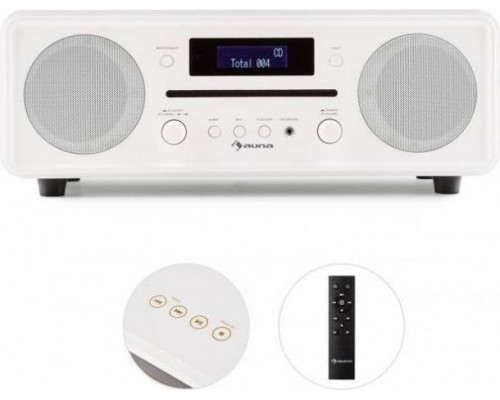Настольный радиоприемник CD-плеер Auna Melodia CD DAB + / FM Bluetooth Будильник WH VT1