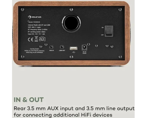 Интернет радио Auna Connect 100 SE wooden