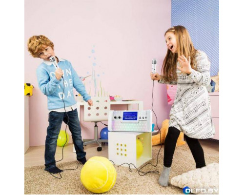 Караоке-система Auna DiscoFever LED Bluetooth 7 "TFT-Screen CD USB White