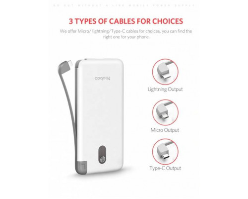 Внешний аккумулятор YOOBAO Power Bank S10k, Micro