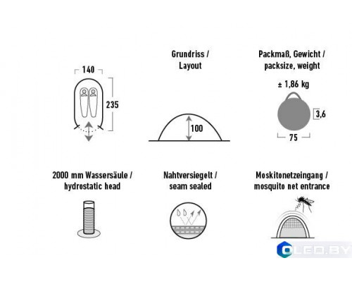 Палатка High Peak VISION 2 art.10108