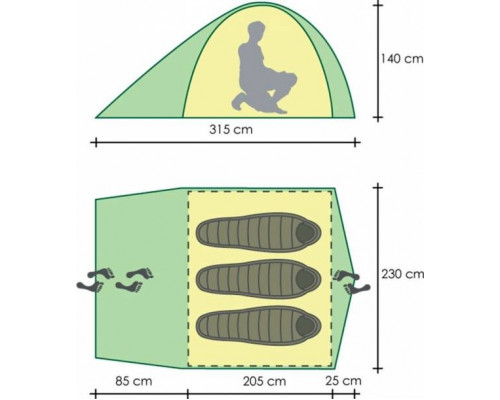 Палатка GOLDEN SHARK Compact 3