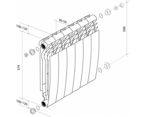 Радиатор Royal Thermo BiLiner 500 Bianco Traffico - 6 секц.