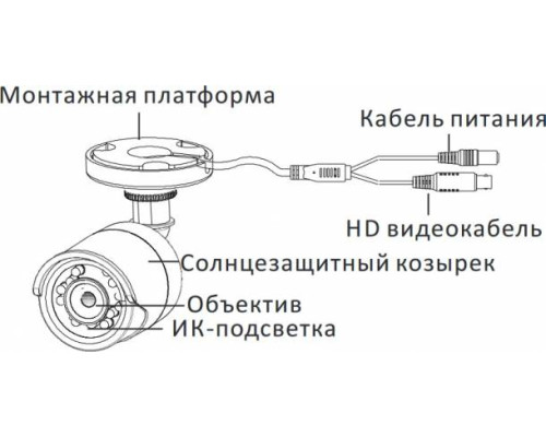 Видеокамера HD 2Mp HiWatch DS-T200L