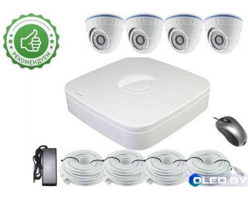 Комплект видеонаблюдения уличный 4 камеры Longse LS-AHD