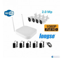 Беспроводной WiFi комплект видеонаблюдения 4 камеры Longse LS-2004