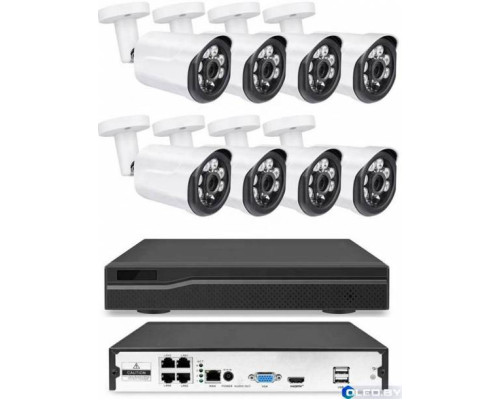 Комплект IP видеонаблюдения на 8 камер XPX K3808 2 MP POE