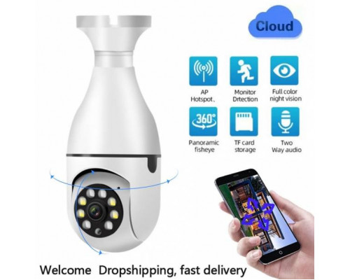 Беспроводная поворотная Wi-Fi IP камера XPX V380 E27